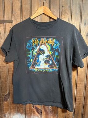 Def Leppard Hysteria Black Band Tee